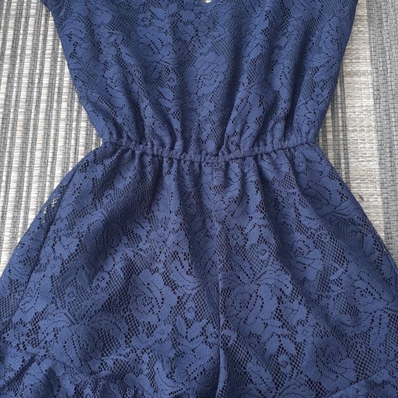 Abercrombie Navy Lace Romper - Picture 7 of 8